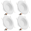 Maxxima 5in./6in. 2700K Retrofit Rcsd LEDDwnlght, 950Lumens, Warm White, PK4 MRL-61350W-4